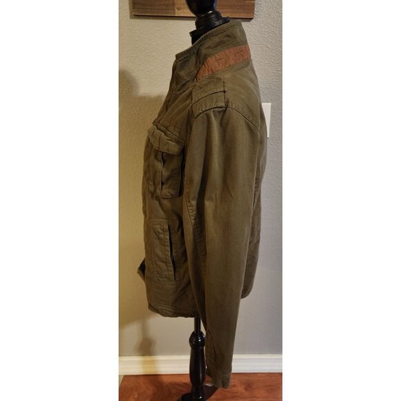 Jachs New York Utility Jacket Mens Size Small Olive Green 100% Cotton - Picture 4 of 9
